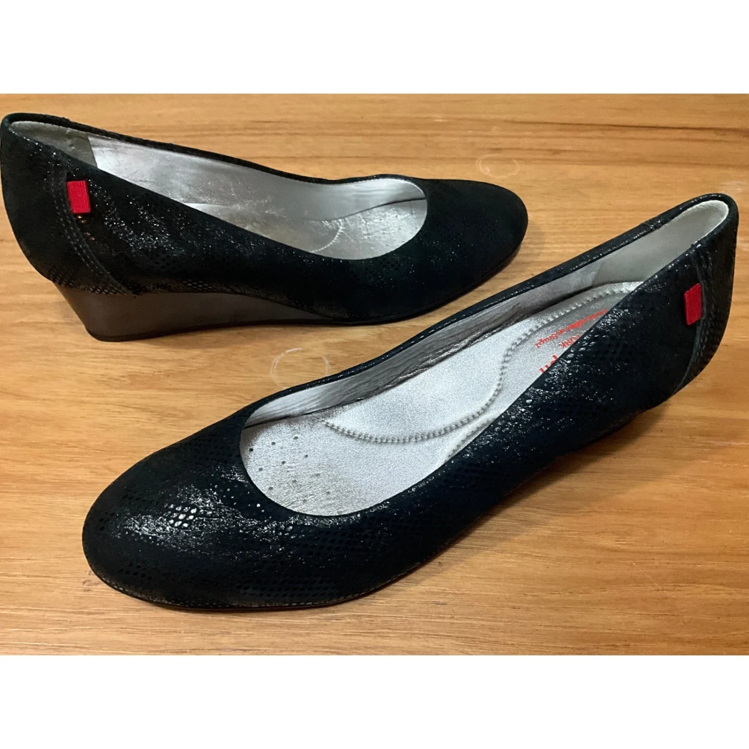 Marc Joseph New York Prospect 坡跟黑色皮鞋女式 9 码巴西-