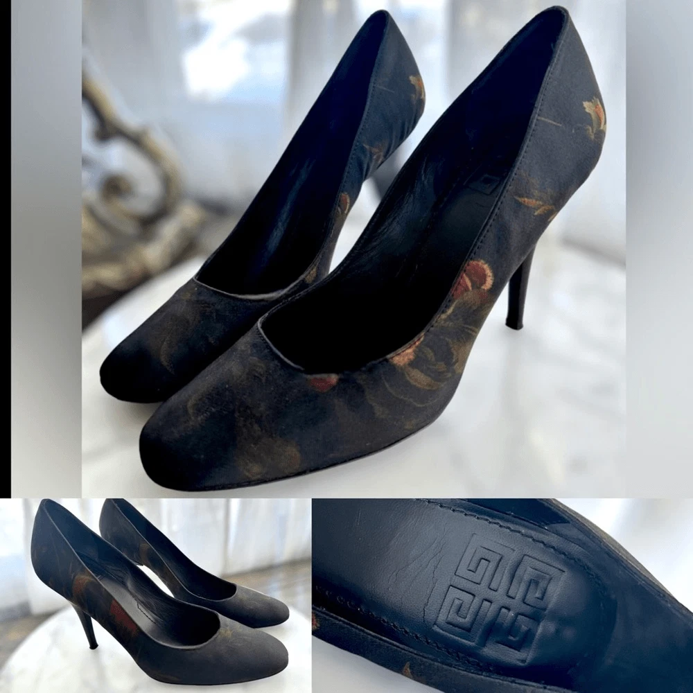 正品 GIVENCHY FLORAL PUMPS HEELS 尺码 36.5-