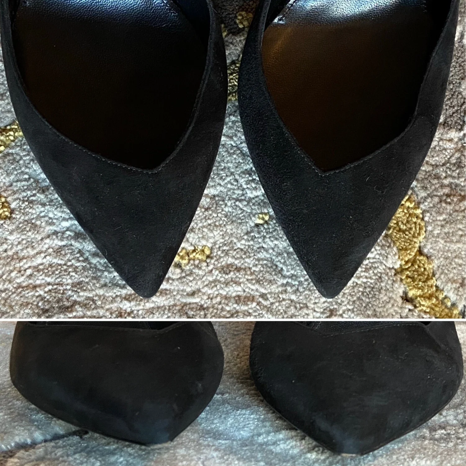SAINT LAURENT⚡️2017 "Niki" 85 毫米锥形高跟鞋绒面革浅口鞋 36EU/6US 码 -