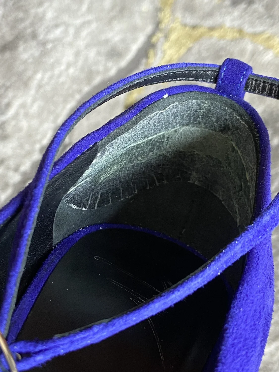 GIUSEPPE ZANOTTI⚡️Ankle 带绒面革双平台细高跟鞋 IOB 38EU/8US-