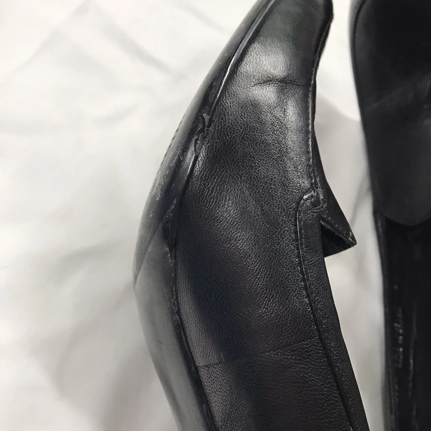 Cole Haan 女鞋 7.5 Aa 窄一脚蹬黑色皮革方跟巴西-