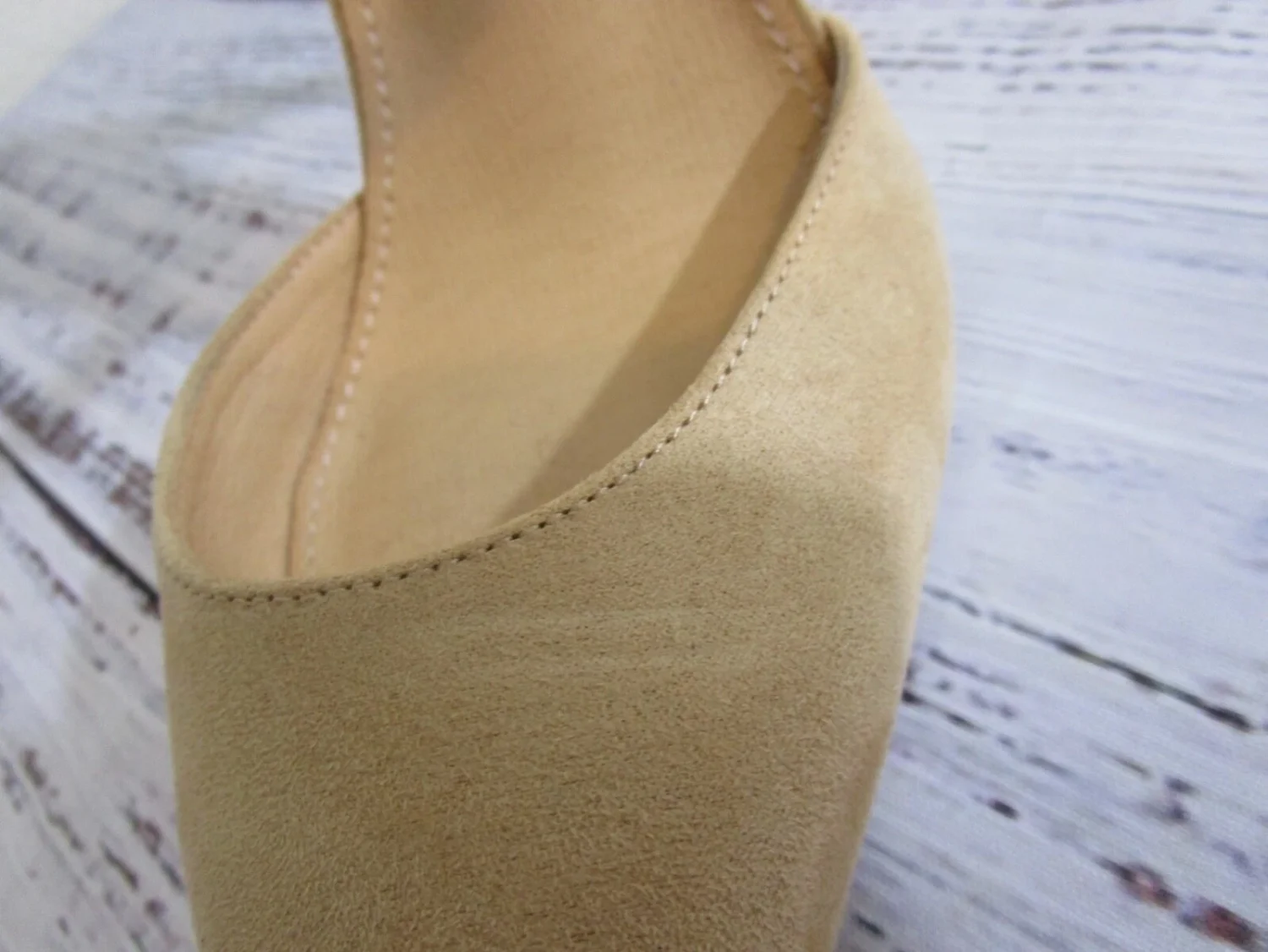 ShoeDazzle Beige Tan Silver Rhinestone Spiral Wrap Ankle Strap Stiletto Heels 8