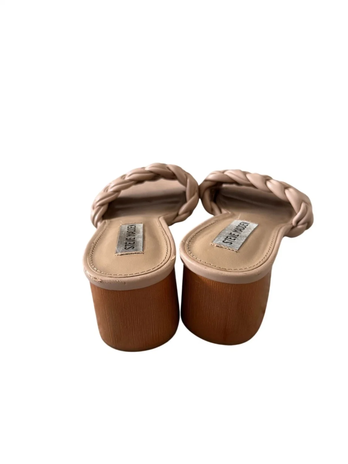 STEVE MADDEN 米色编织凉鞋高跟鞋 7.5-