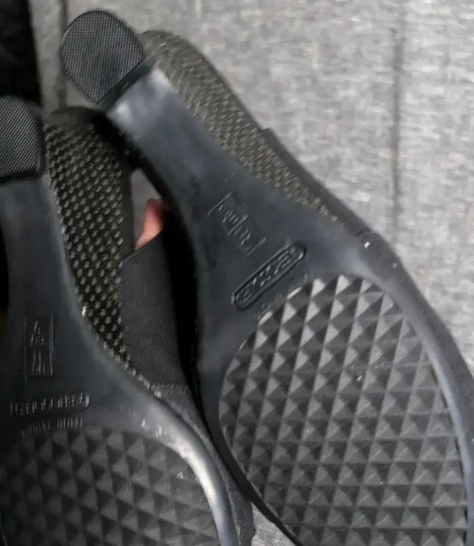 Aerosoles Heelrest 女式 11 M 露趾蝴蝶结露背被子楔形黑色禅宗-
