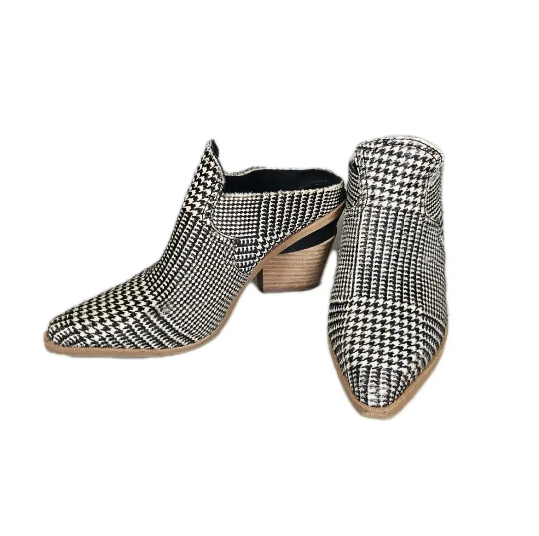 Gianni Bini Houndstooth Mules 木屐女式 7 西尖头高跟鞋异想天开-