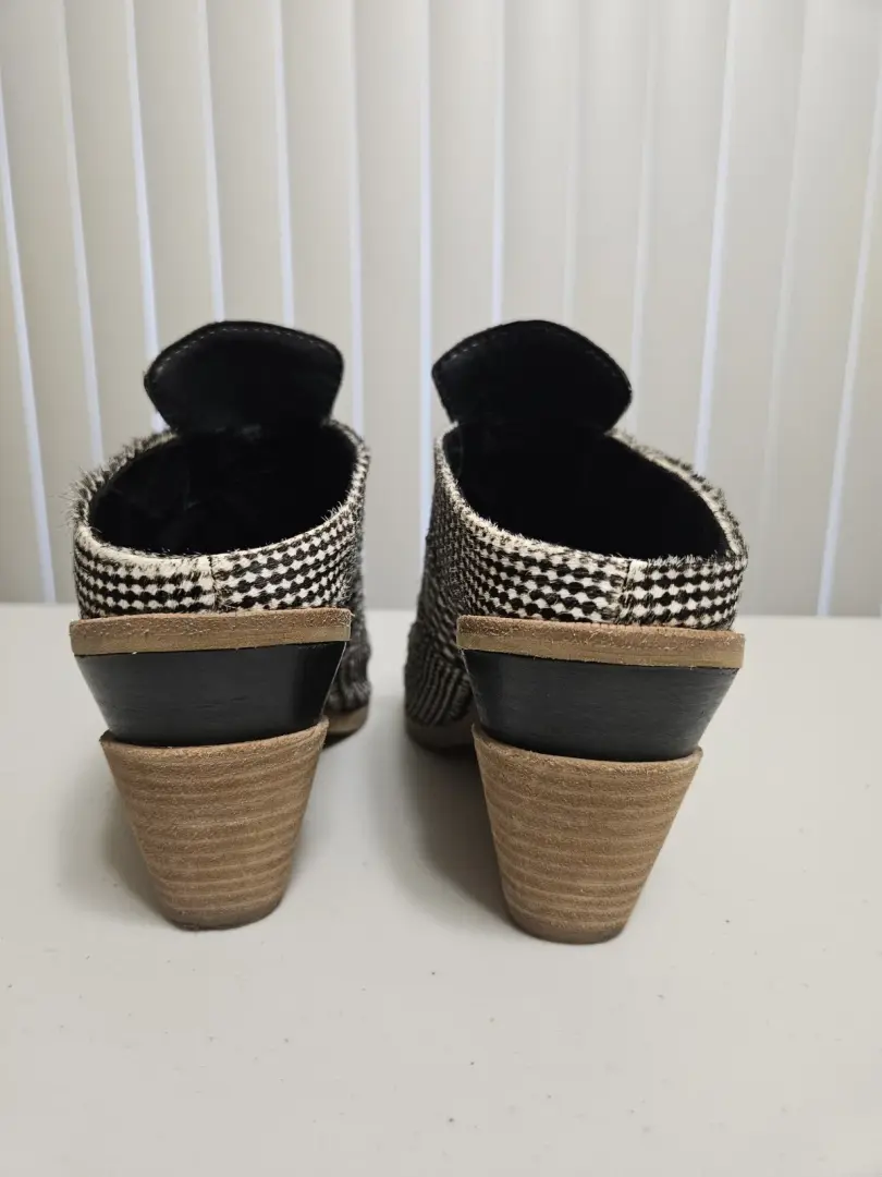Gianni Bini Houndstooth Mules 木屐女式 7 西尖头高跟鞋异想天开-