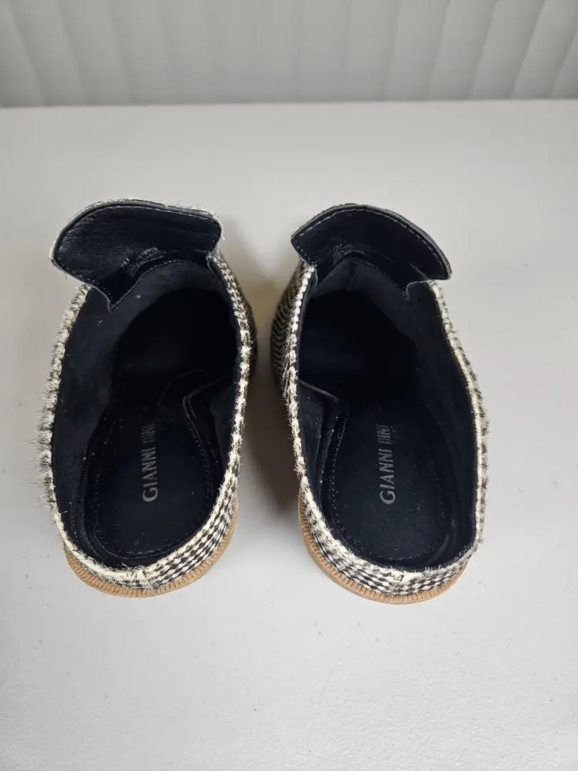 Gianni Bini Houndstooth Mules 木屐女式 7 西尖头高跟鞋异想天开-