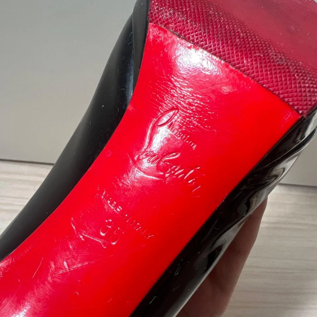 Christian Louboutin 高跟鞋皮革黑色 EU35/US5 122276c-