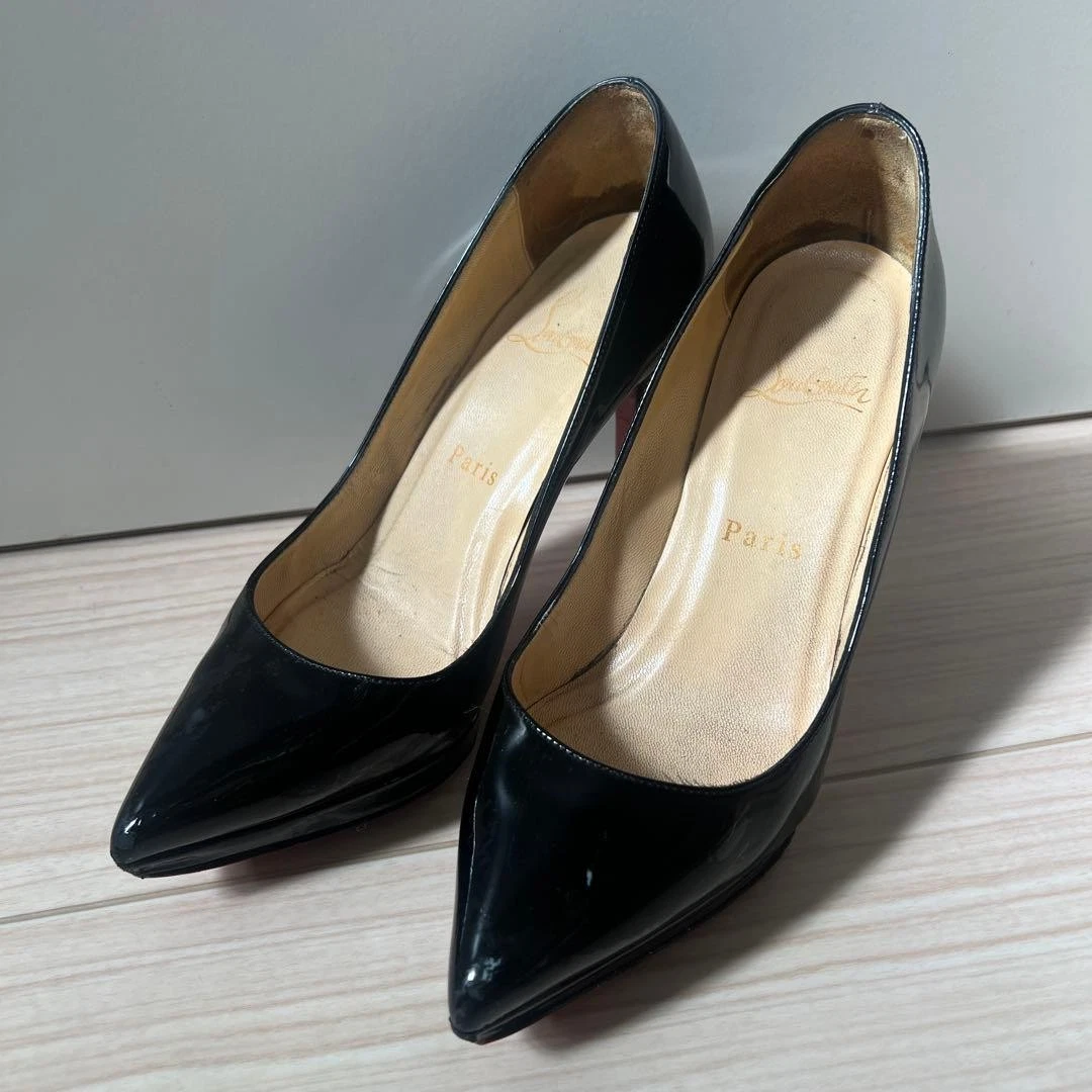Christian Louboutin 高跟鞋皮革黑色 EU35/US5 122276c-