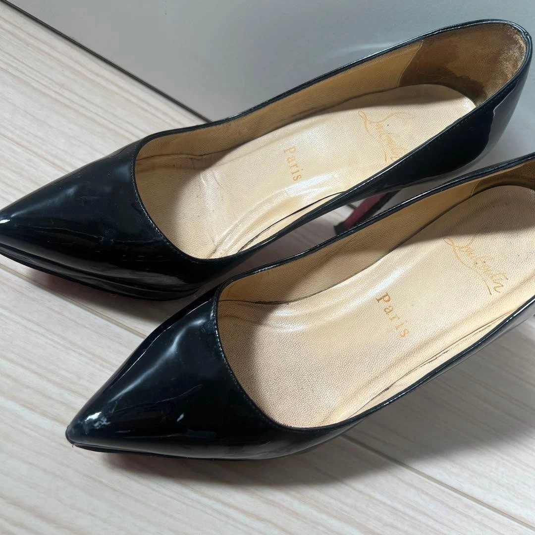 Christian Louboutin 高跟鞋皮革黑色 EU35/US5 122276c-