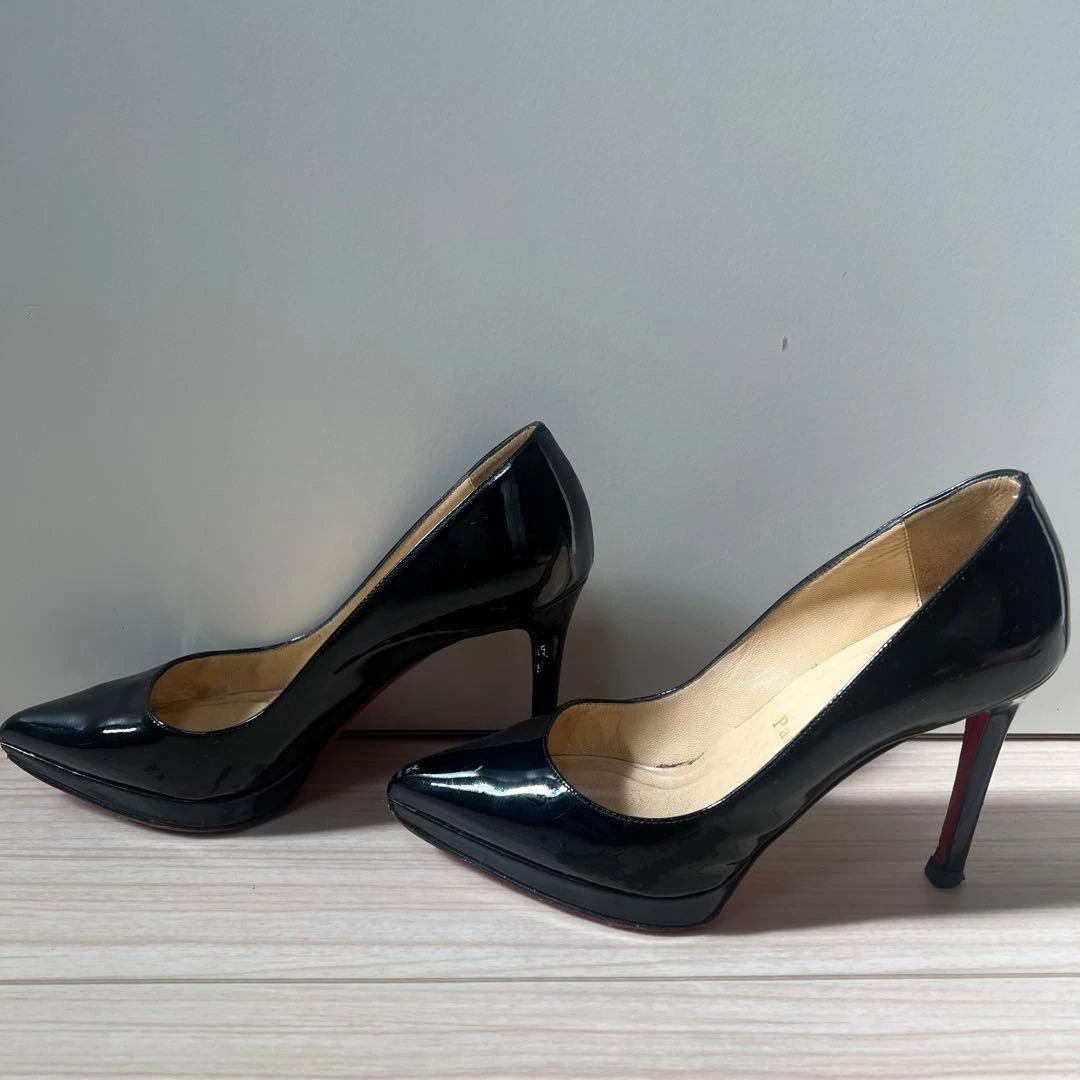 Christian Louboutin 高跟鞋皮革黑色 EU35/US5 122276c-
