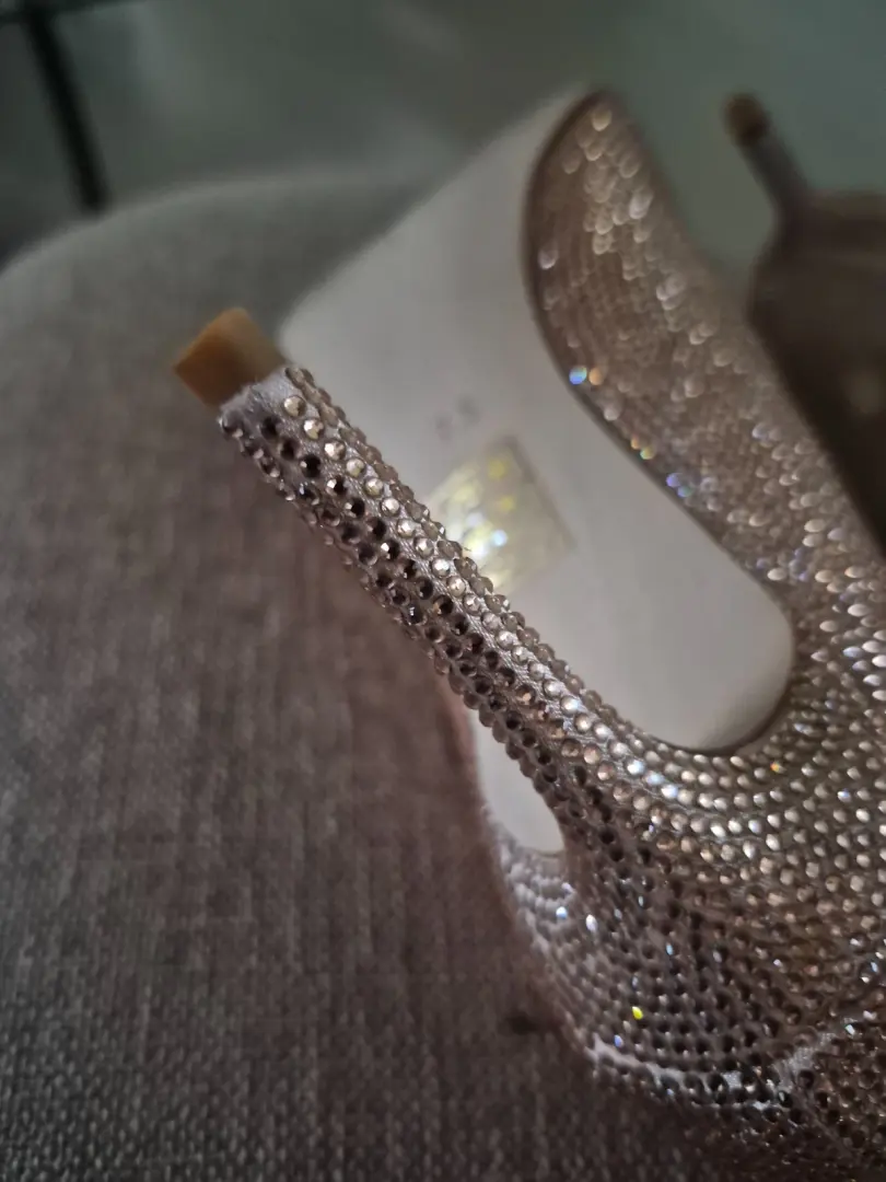 Jeffrey Campbell 装饰玫瑰金细高跟鞋 - 7.5 码-
