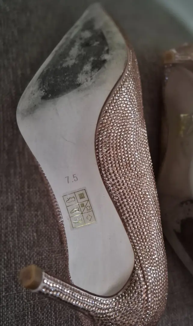 Jeffrey Campbell 装饰玫瑰金细高跟鞋 - 7.5 码-