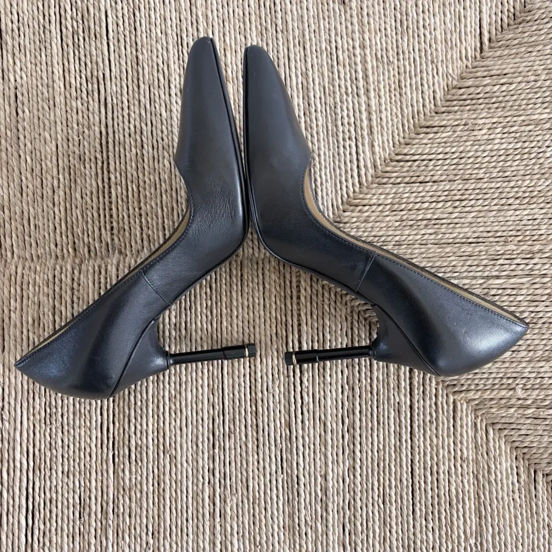 AllSaints Nova Court 尖头高跟鞋皮革高跟鞋黑色 EU 36 / US 6-