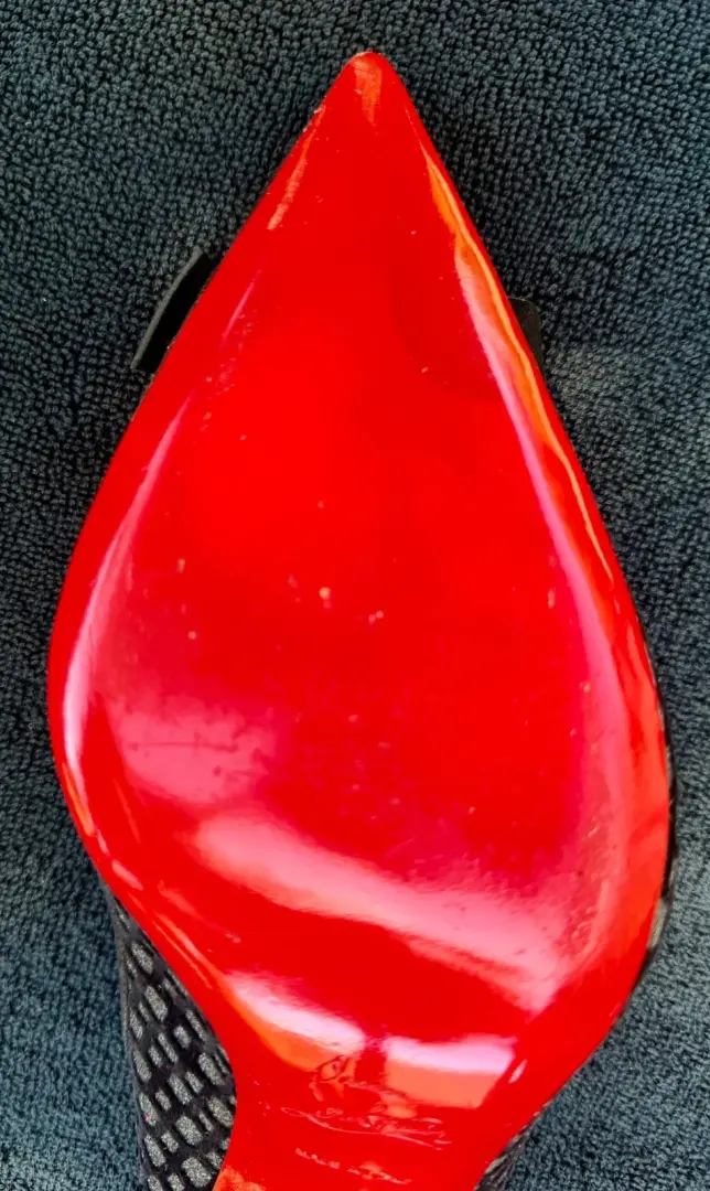 Christian Louboutin Bupendo 吊带 85 PVC 专利黑色蝴蝶结高跟鞋 EU 41-