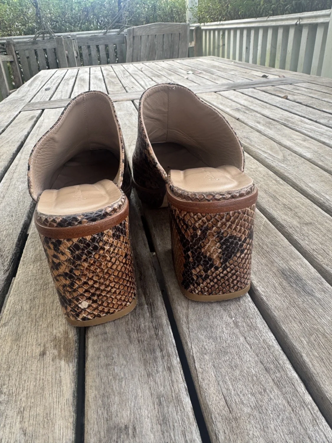 Paloma Wool Mules 39 Snakeskin boots heels chunky