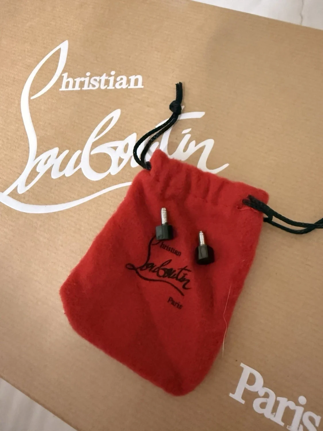 Christian Louboutin 黑色皮革网眼尖头细高跟鞋 EU 38.5-