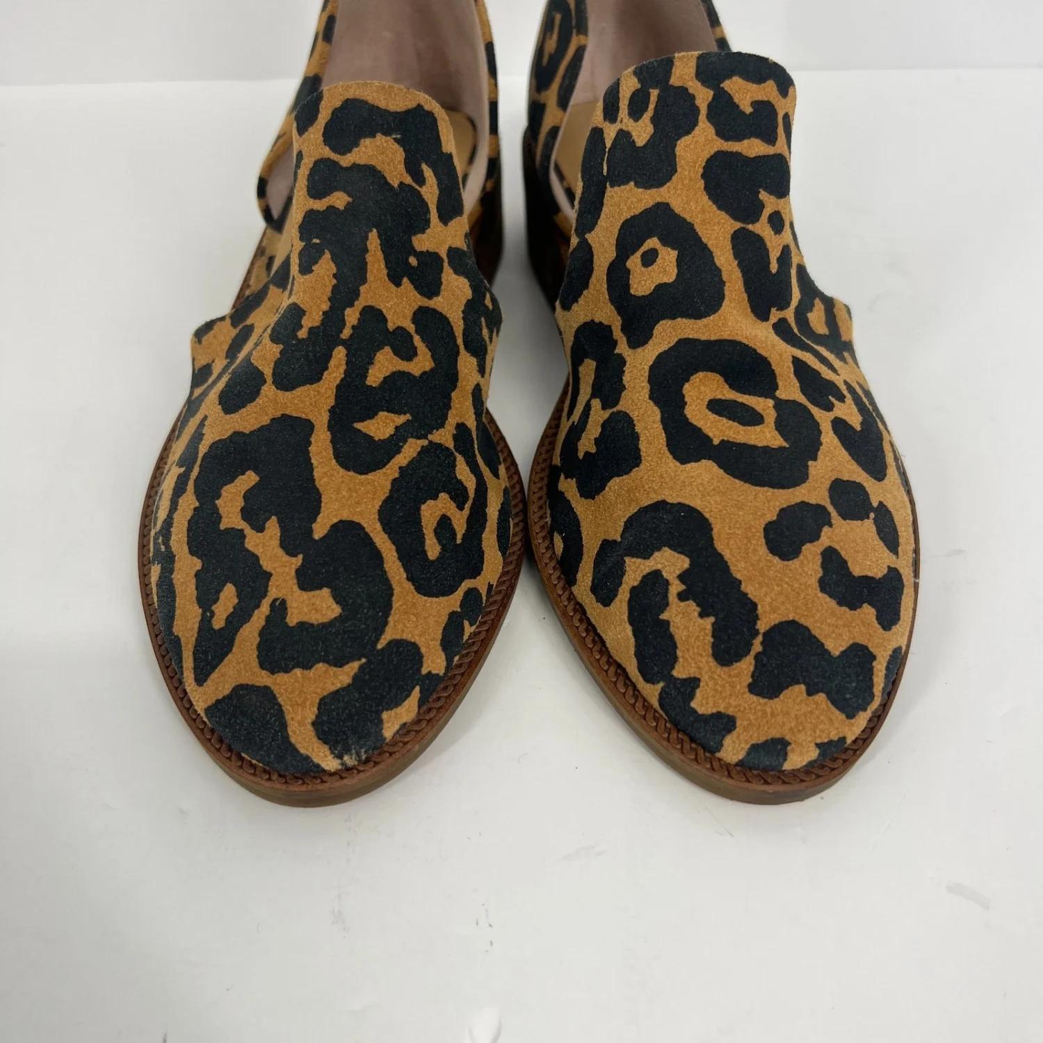Lucky Brand Gennifa 泵懒人鞋女式 6.5M/37 码天然棕褐色黑色豹纹-