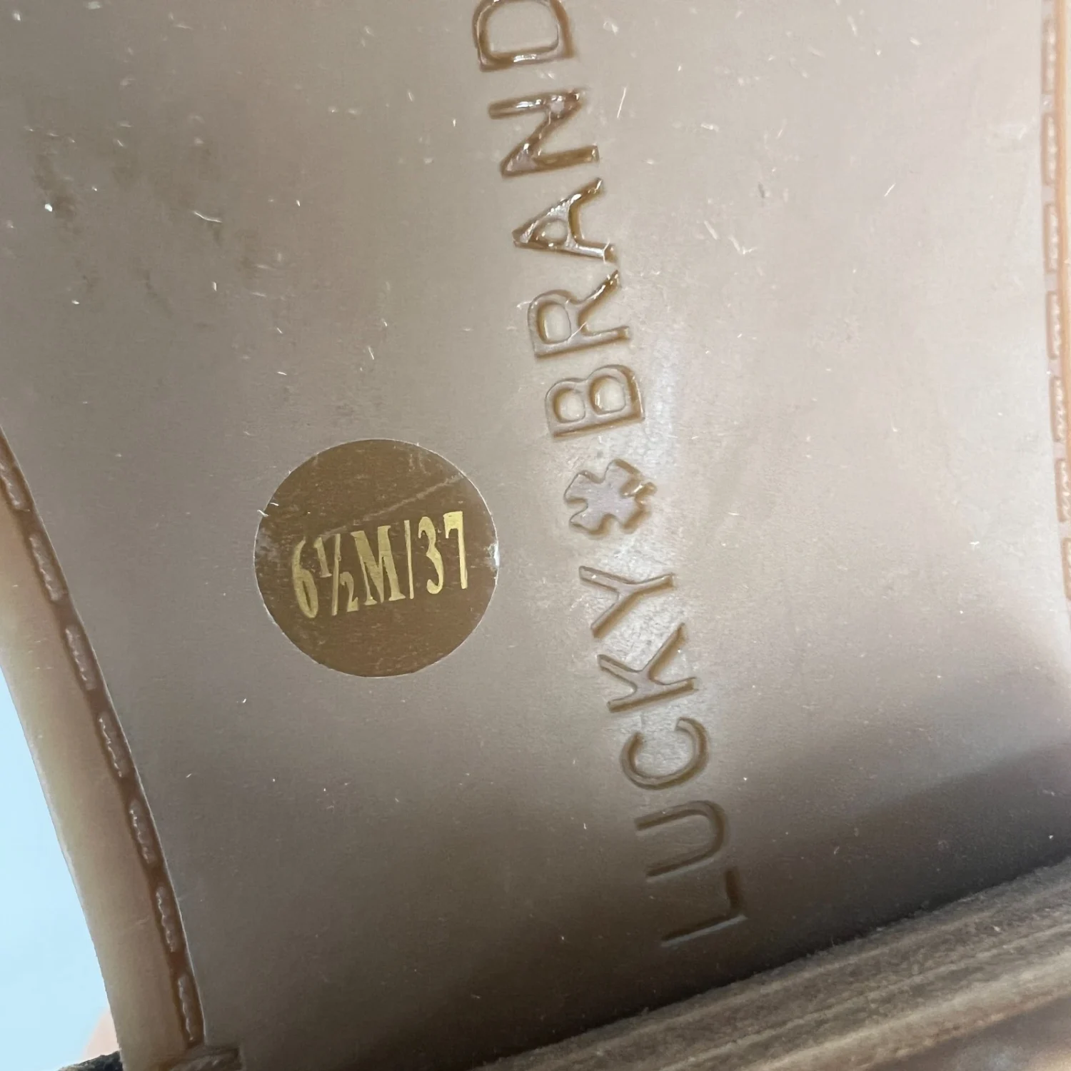 Lucky Brand Gennifa 泵懒人鞋女式 6.5M/37 码天然棕褐色黑色豹纹-