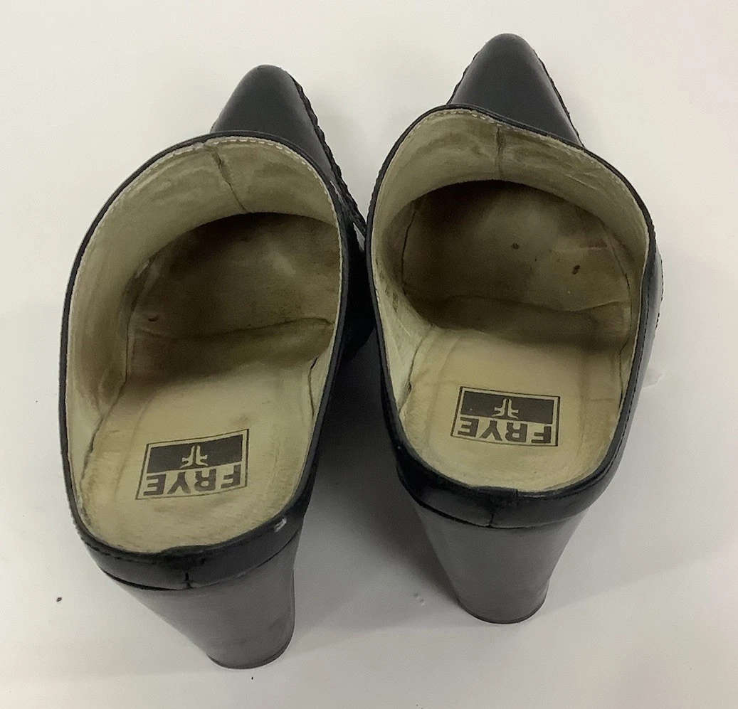 Frye 女式 9 码凤凰牛仔靴西部波西米亚刺绣黑色穆勒鞋 CD-