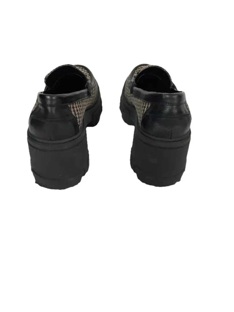 Steve Madden 尺寸 8 Y2K Look Chunky Platform Houndstooth 印花便士乐福鞋 CD-