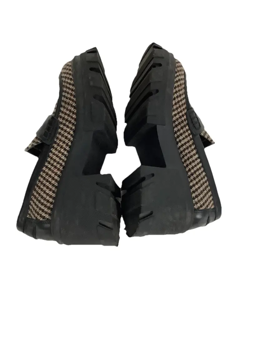 Steve Madden 尺寸 8 Y2K Look Chunky Platform Houndstooth 印花便士乐福鞋 CD-