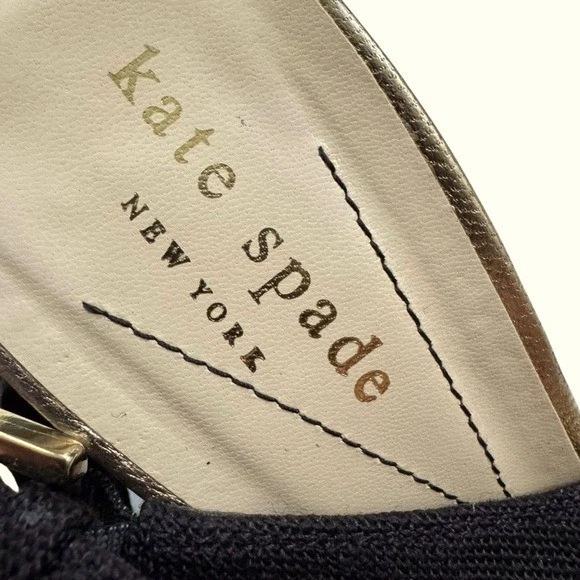 kate spade 意大利露背面料露趾凉鞋豹纹鞋跟 6 码-