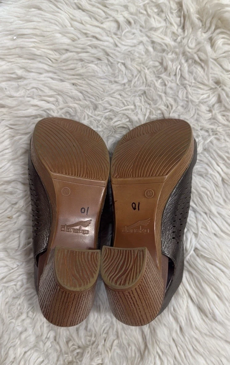 Dansko 女式 Danae 露背凉鞋锡 Nappa 尺码 40 EU 9.5/10 US-