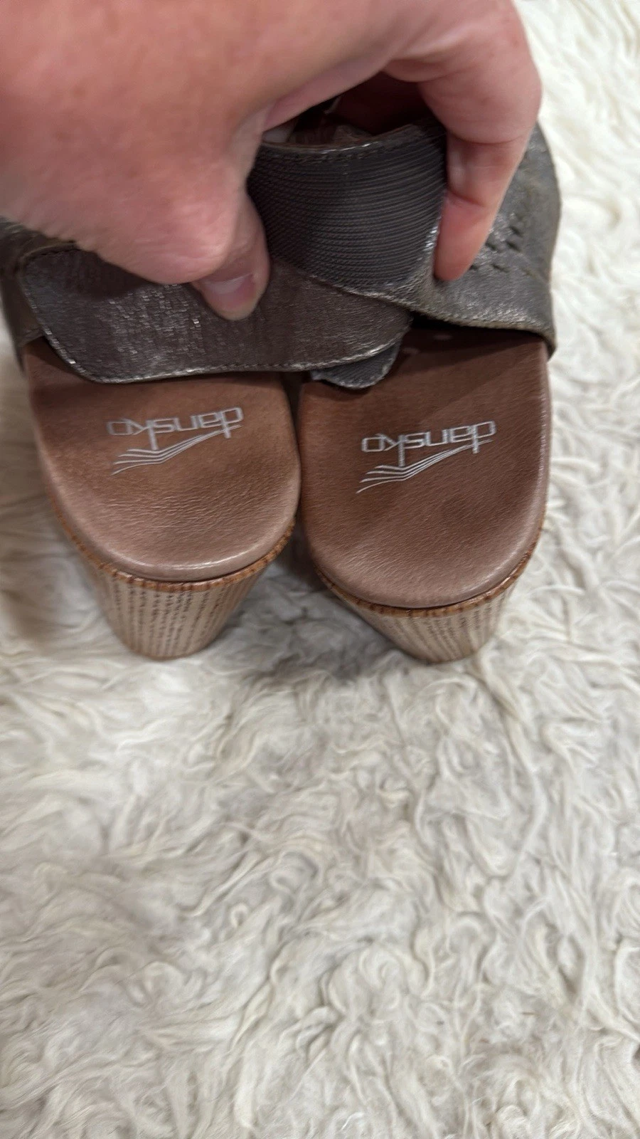 Dansko 女式 Danae 露背凉鞋锡 Nappa 尺码 40 EU 9.5/10 US-