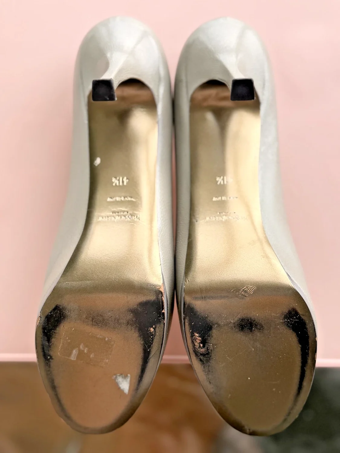 Yves Saint Laurent Tribute 高跟鞋灰色皮革,IT 尺寸 41.5 (YSL)-