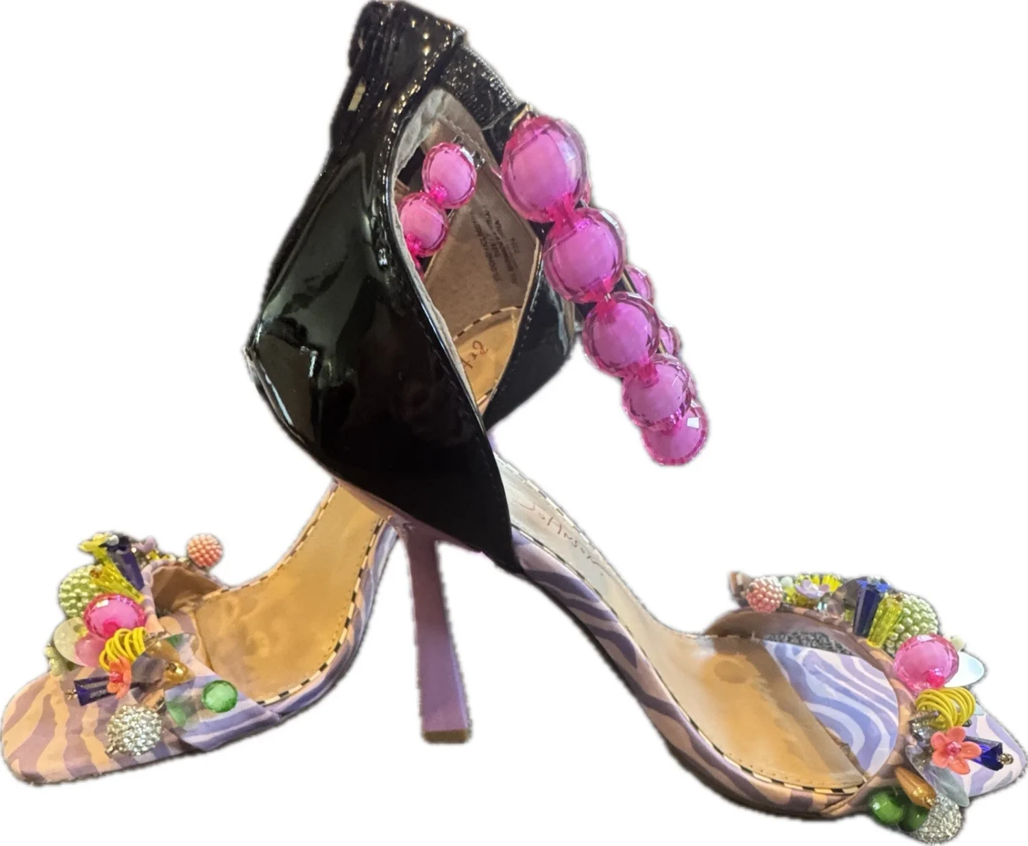 Betsey Johnson CLOONEY Pink Multicolor Stilettos~ Size 7