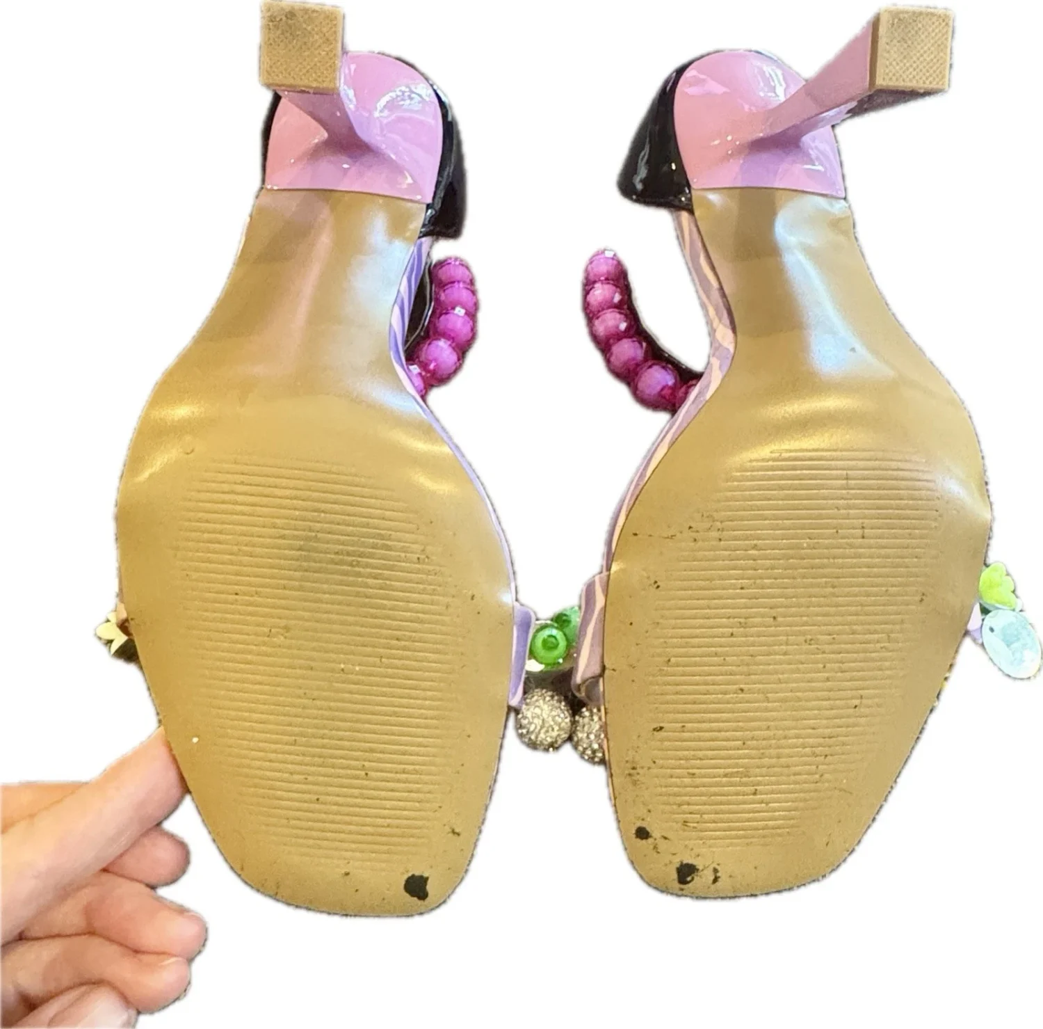 Betsey Johnson CLOONEY Pink Multicolor Stilettos~ Size 7