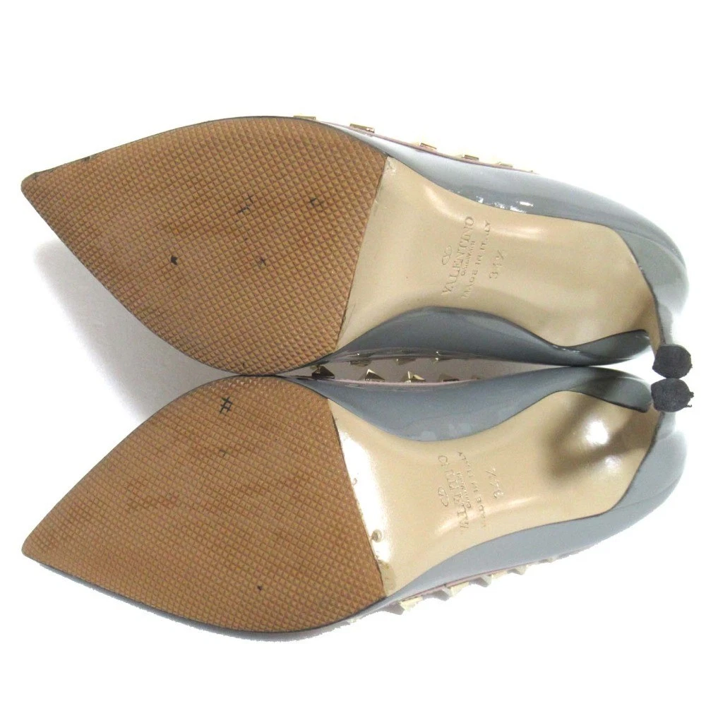 Valentino Garavani Rockstud 高跟鞋 凉鞋 灰色 皮革 EU:34.5 美国:4.5-