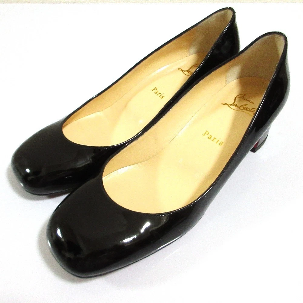 Christian Louboutin CADRILLA 35 鞋跟高跟鞋凉鞋 EU:39 US:9 黑色皮革-