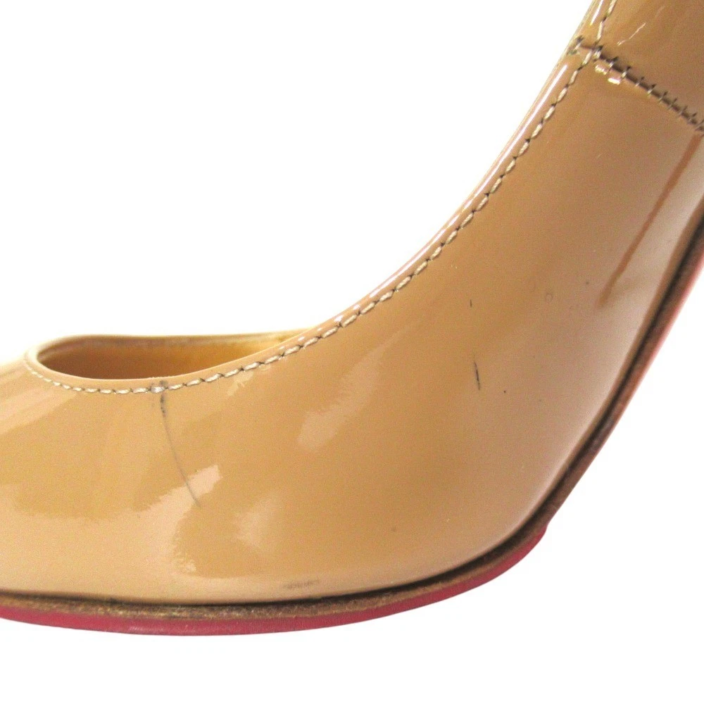 Christian Louboutin 高跟鞋 凉鞋 EU:35 美国:5 米色漆皮-