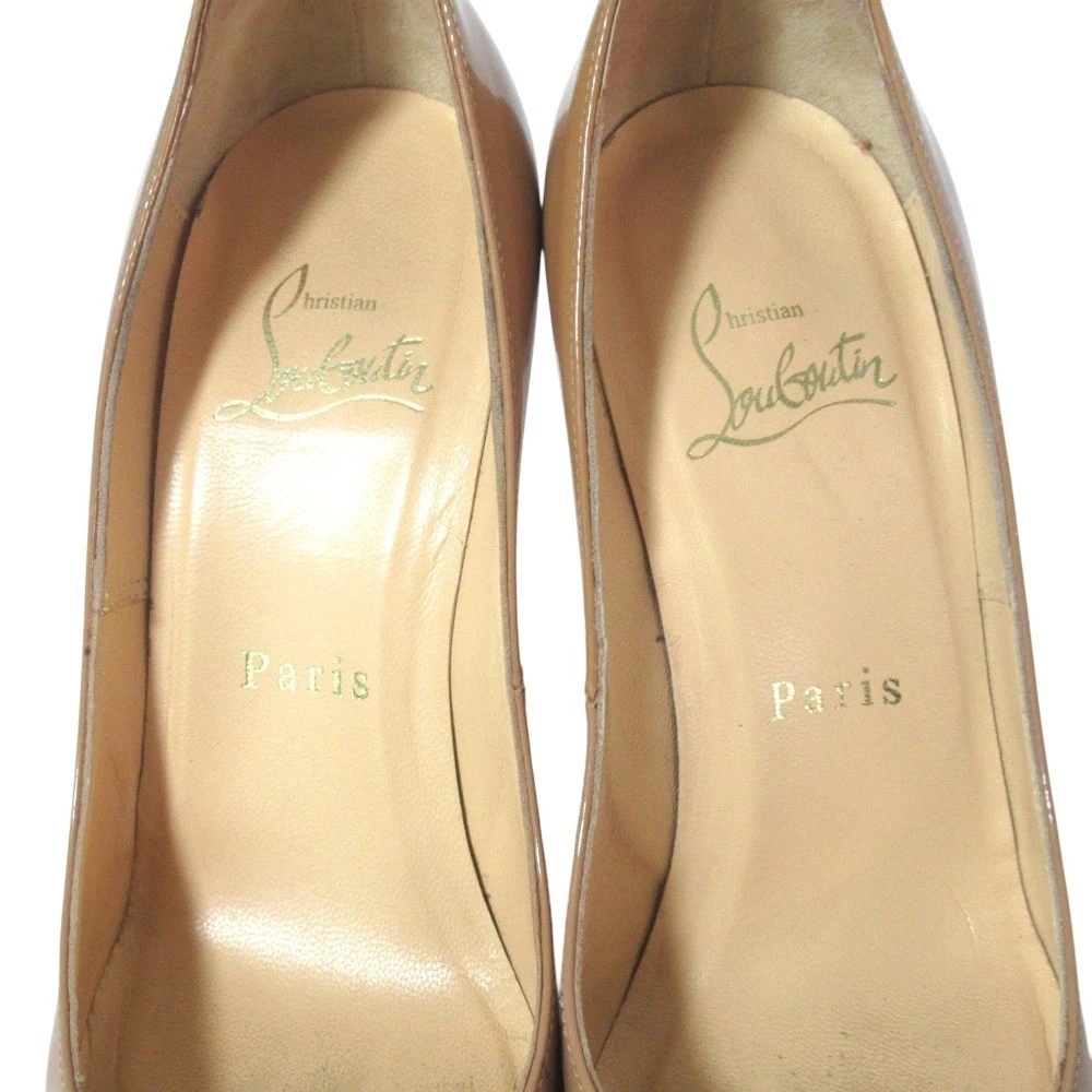 Christian Louboutin 高跟鞋 凉鞋 EU:35 美国:5 米色漆皮-