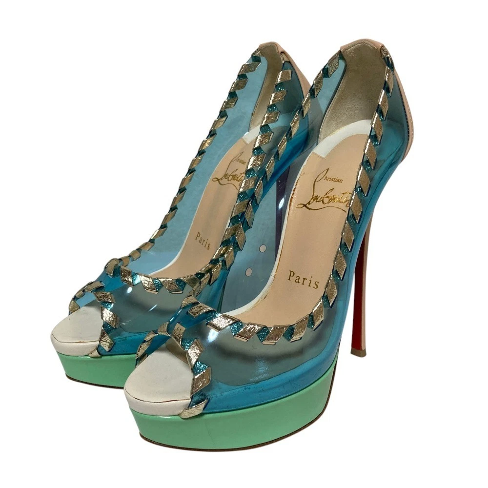 Christian Louboutin FETISH PEEP 150 鞋跟凉鞋 EU:36 美国:6 透明 PVC-
