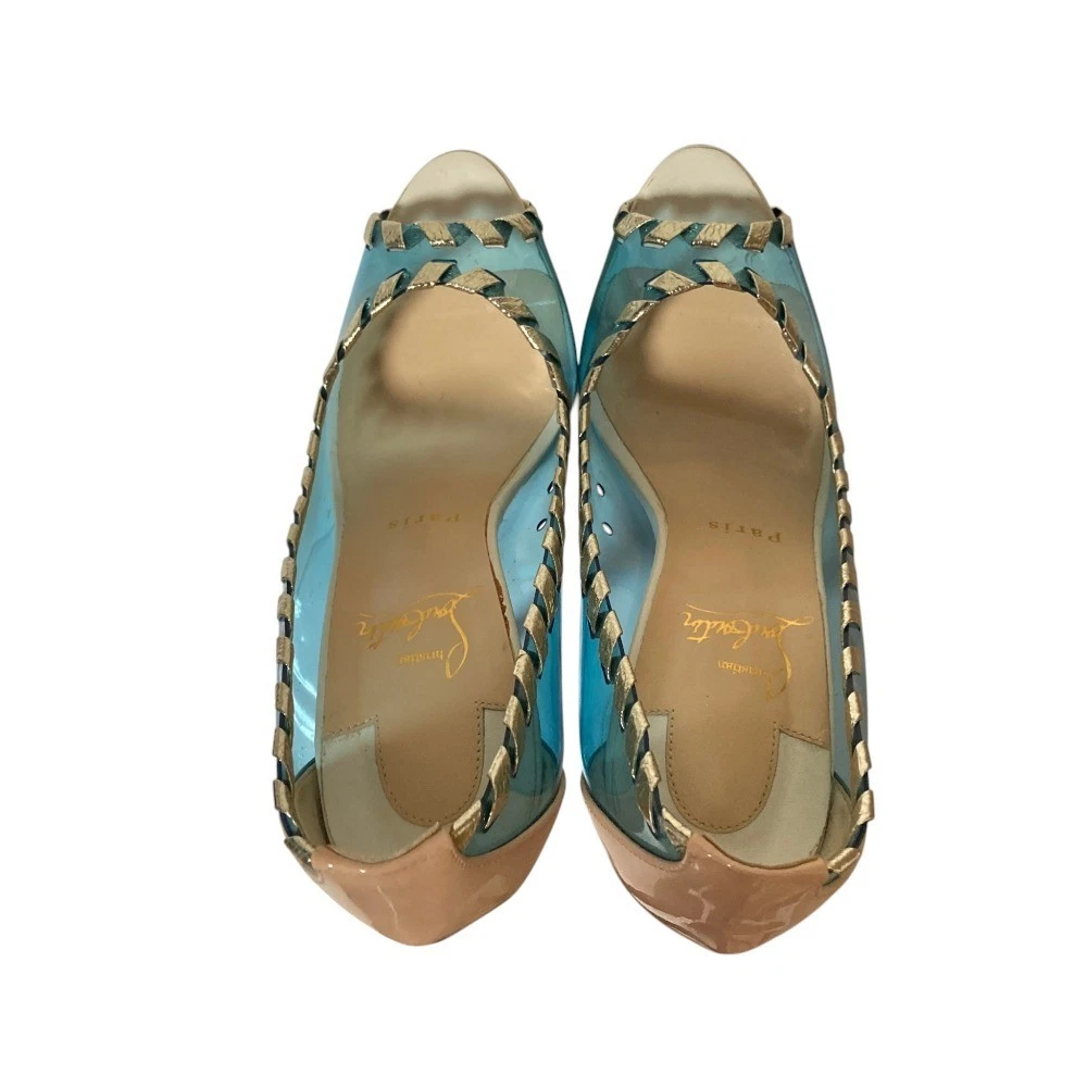 Christian Louboutin FETISH PEEP 150 鞋跟凉鞋 EU:36 美国:6 透明 PVC-