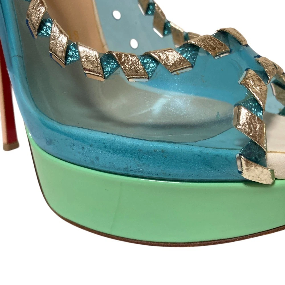 Christian Louboutin FETISH PEEP 150 鞋跟凉鞋 EU:36 美国:6 透明 PVC-