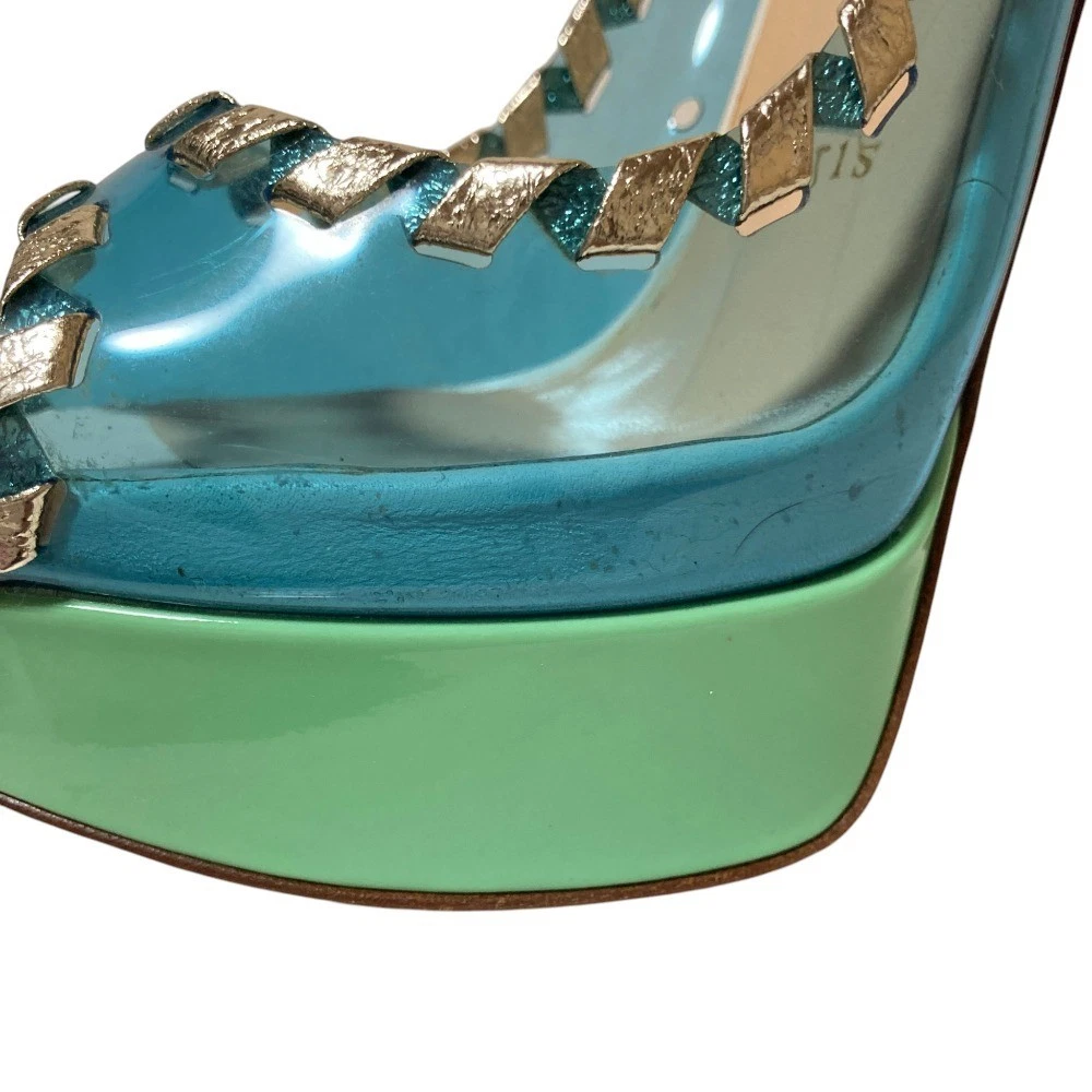 Christian Louboutin FETISH PEEP 150 鞋跟凉鞋 EU:36 美国:6 透明 PVC-