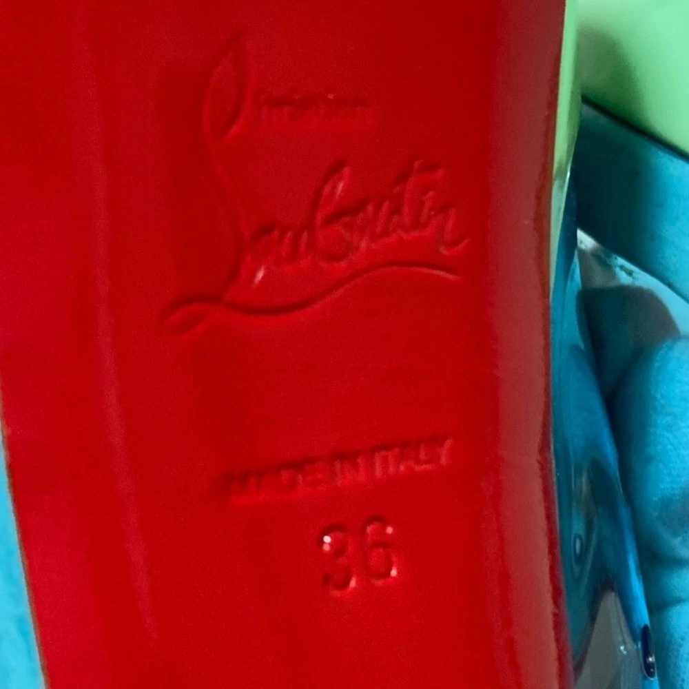 Christian Louboutin FETISH PEEP 150 鞋跟凉鞋 EU:36 美国:6 透明 PVC-