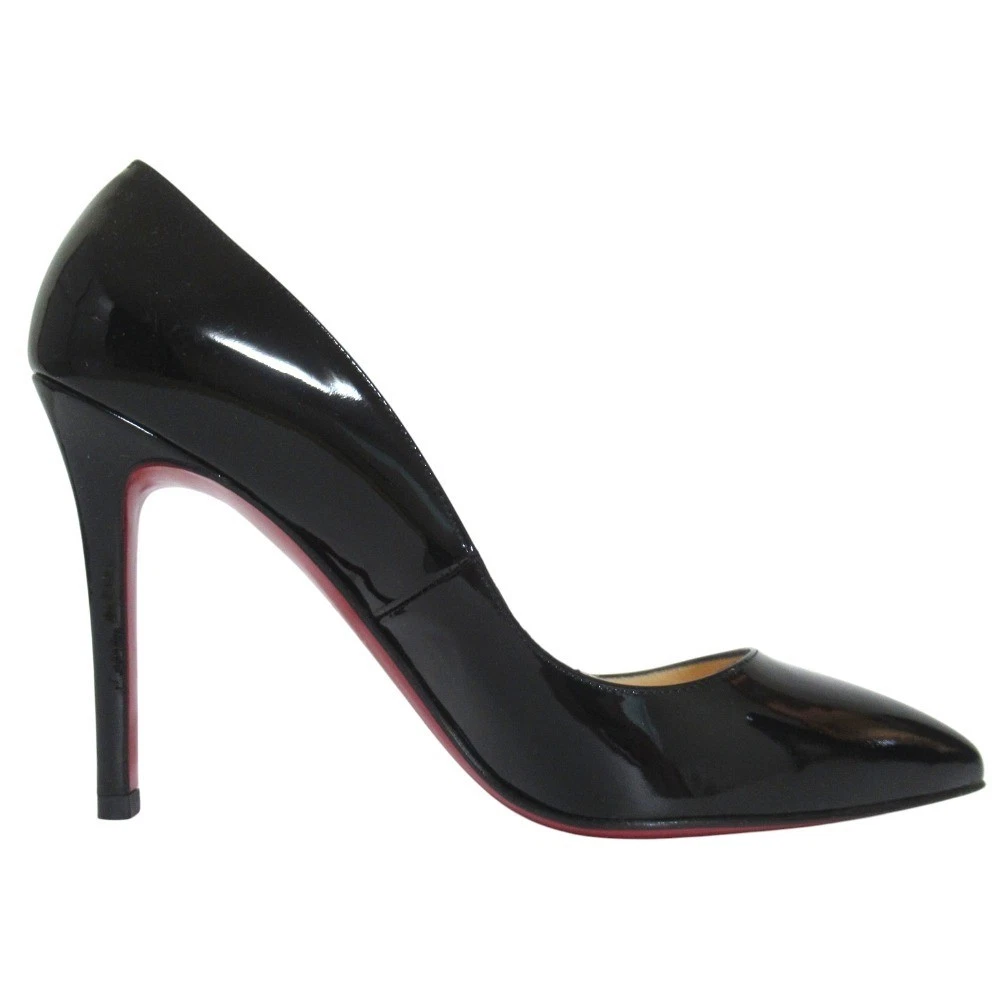 Christian Louboutin PIGALLE 100 鞋跟高跟鞋凉鞋 EU:36.5 US:6.5 黑色皮革-