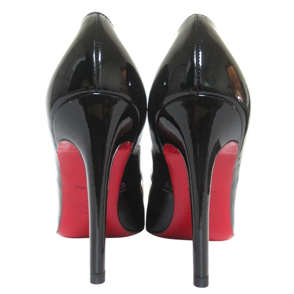 Christian Louboutin PIGALLE 100 鞋跟高跟鞋凉鞋 EU:36.5 US:6.5 黑色皮革-