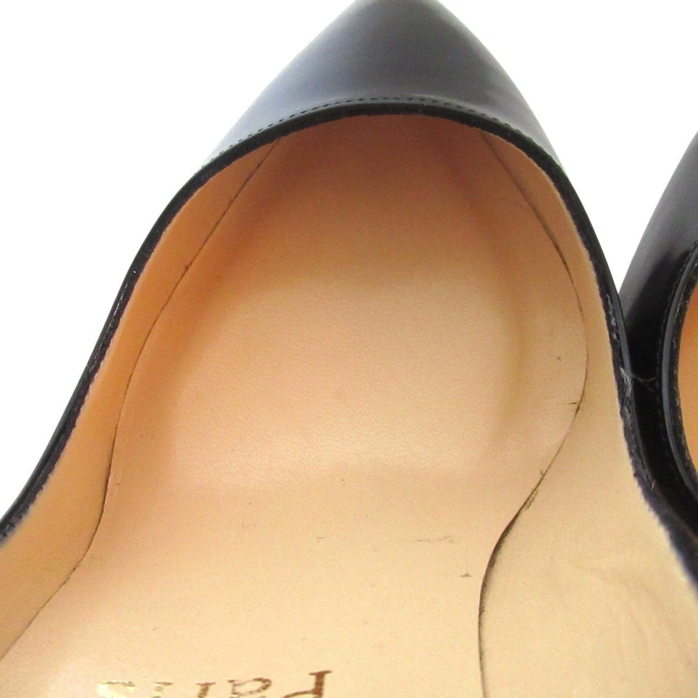 Christian Louboutin PIGALLE 100 鞋跟高跟鞋凉鞋 EU:36.5 US:6.5 黑色皮革-