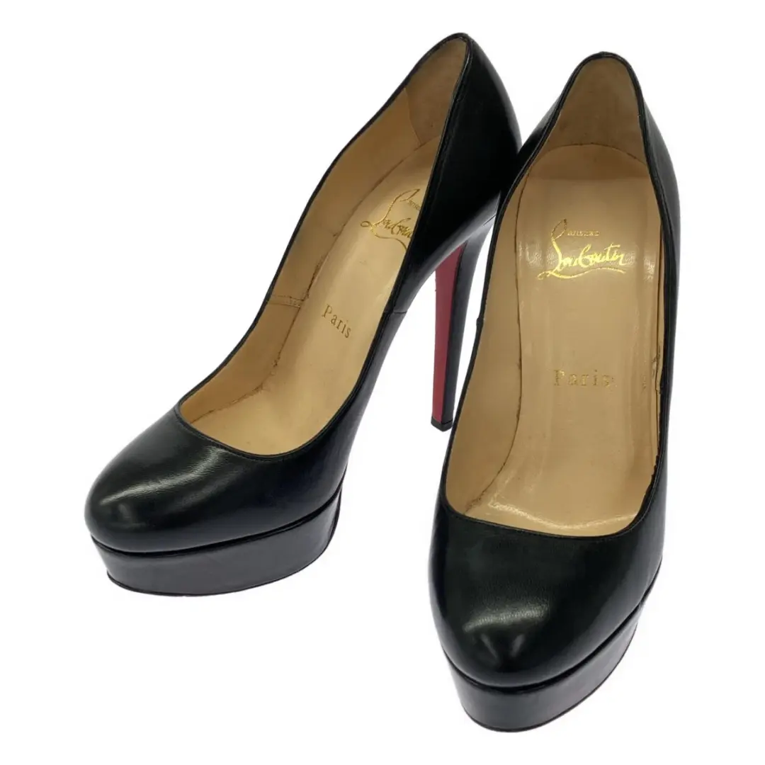 Christian Louboutin 高跟鞋 凉鞋 EU:36.5 US:6.5 黑色皮革-