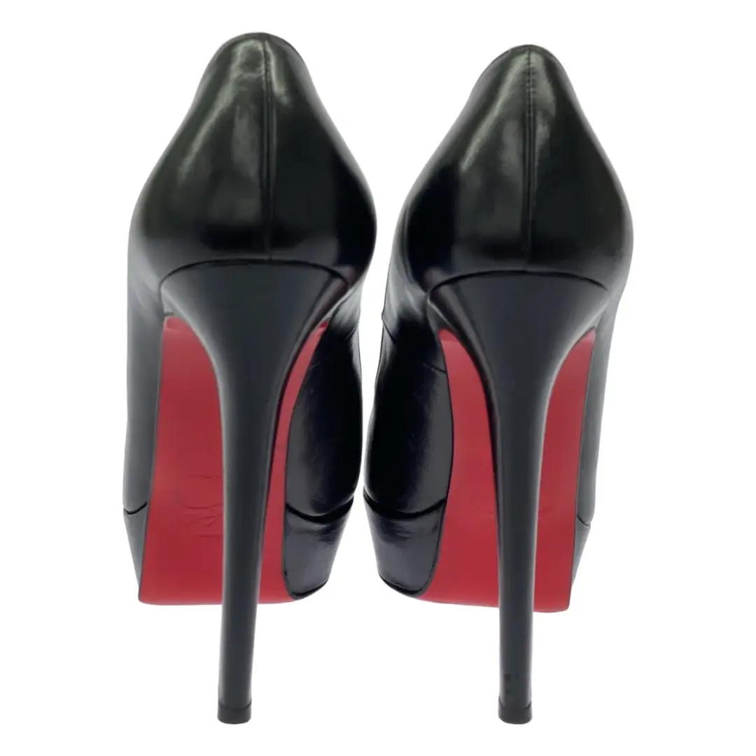 Christian Louboutin 高跟鞋 凉鞋 EU:36.5 US:6.5 黑色皮革-