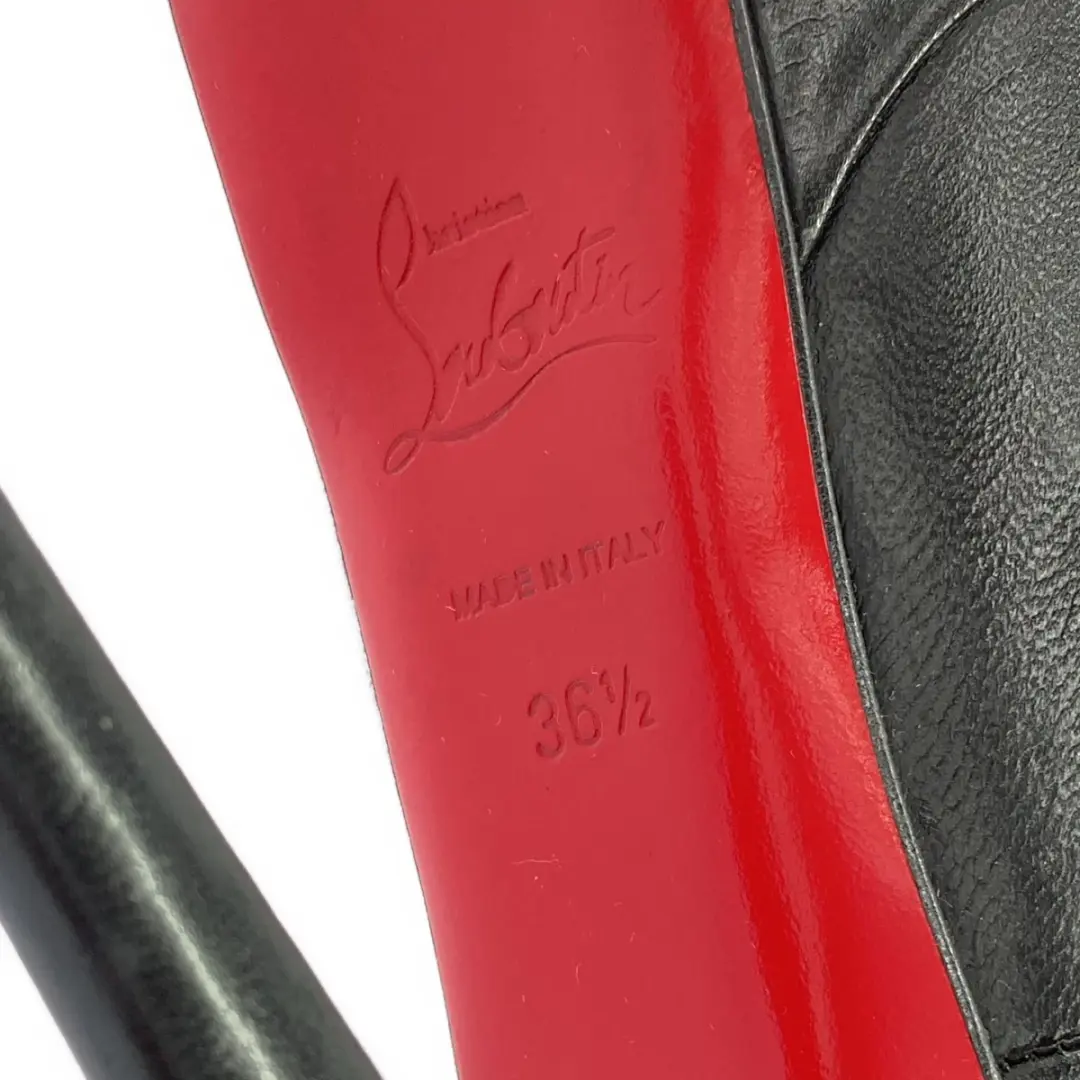 Christian Louboutin 高跟鞋 凉鞋 EU:36.5 US:6.5 黑色皮革-