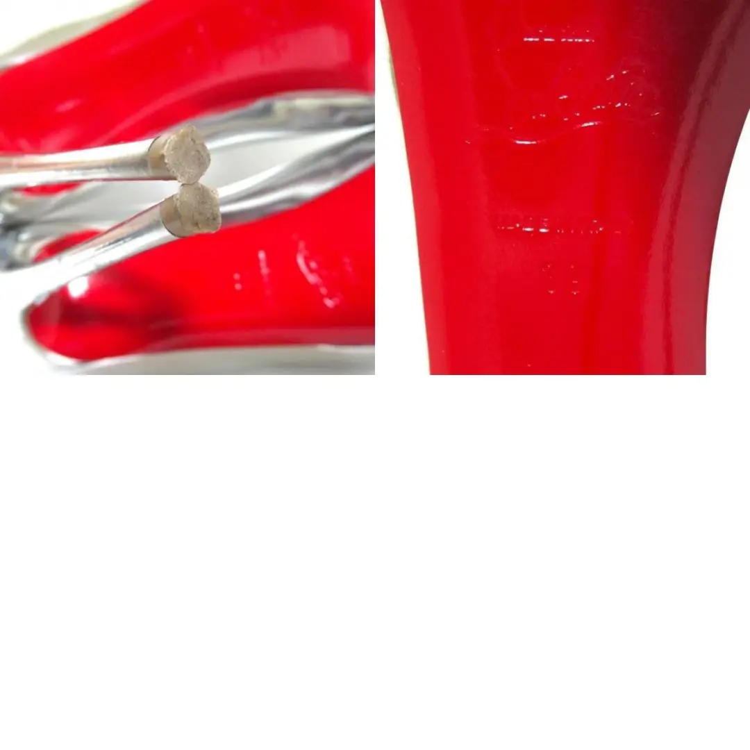Christian Louboutin Hot Chick 120 鞋跟高跟鞋凉鞋 EU:39 美国:9 银色皮革-