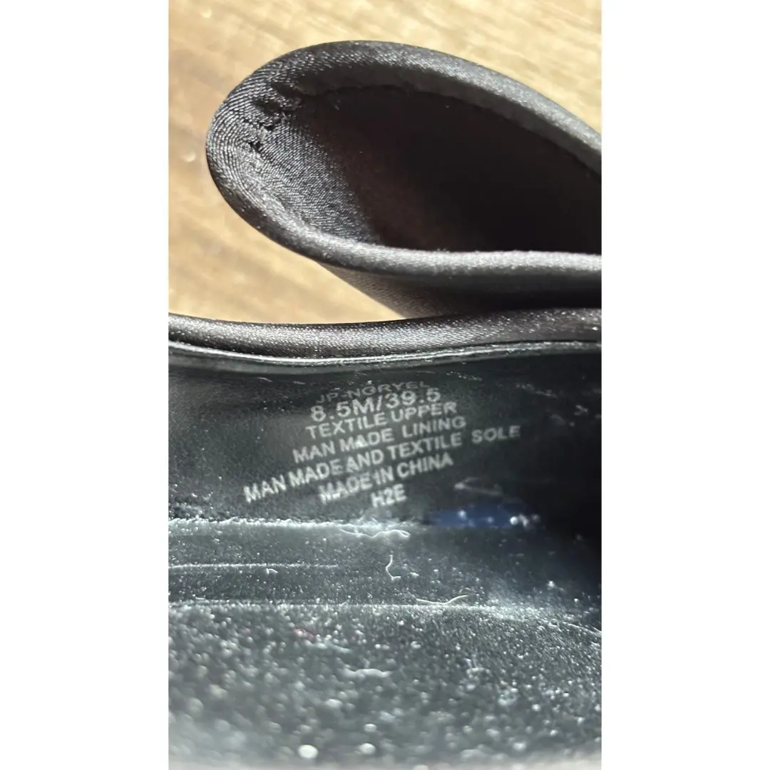 Jessica Simpson Noryel Pumps 女式 8.5 黑色良好缎面蝴蝶结 d'Orsay 细高跟鞋-
