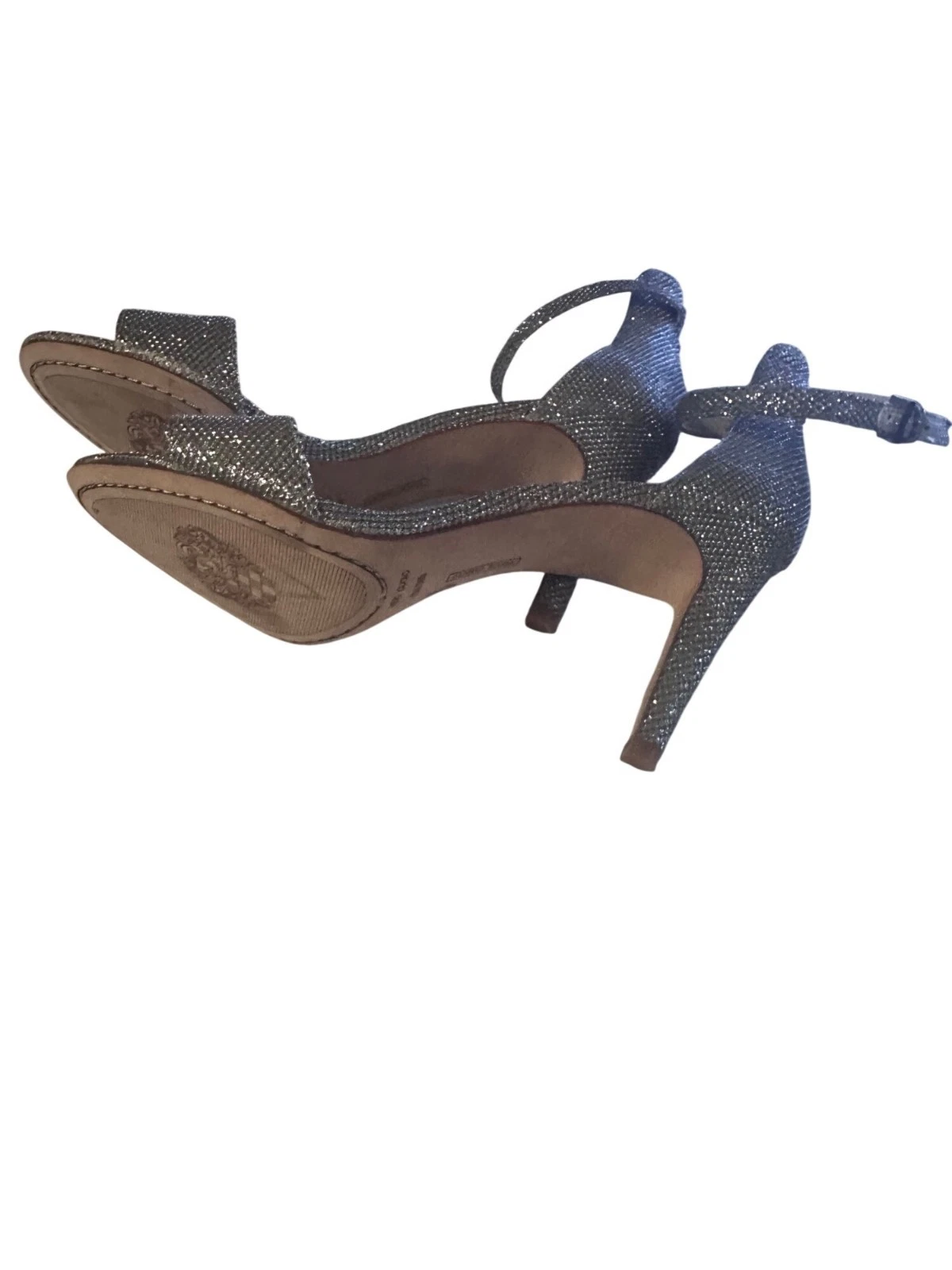 Vince Camuto 银色绑带高跟鞋 8.5M VC-Court 码-